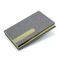 Boîte étui à cartes de crédit en métal doré gris PU nouvelle mode portefeuille de cartes de visite magnétique à poche courte porte-cartes en cuir de luxe
