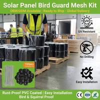 Panneau solaire Maille pour oiseaux 1/2 ''x1/2'' 10 ''PVC-Enduit Sparrow Dissuasion pour systèmes solaires Anti-Perchage Panneau solaire Maille de protection
