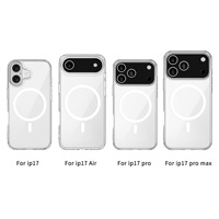Coque de Téléphone Magnétique Transparente Tendance pour iPhone 17 Pro, Personnalisable, Compatible Recharge Sans Fil pour iPhone 17 16 15 14 13 12 11