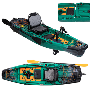 Kayak Pancing Plastik Modular 10 Kaki 2 Bagian, Dapat Dilepas, Populer, untuk Satu Orang, Penggerak Pedal - Product Image 2