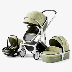 Kustomisasi diskon besar-besaran kereta bayi mewah berkualitas tinggi kereta dorong bayi 3 dalam 1 kursi dorong bayi indah harga pabrik grosir