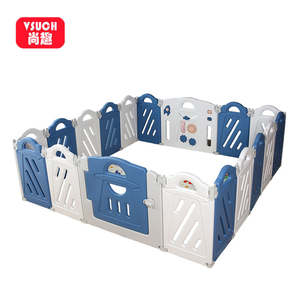 16 + 2 Panel respetuoso del medio ambiente ajustable OVNI cerca de plástico plegable bebé niños Parque - Product Image 1