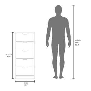 <span class=keywords><strong>Commode</strong></span> étroite, système coulissant, cinq tiroirs, armoires de salon, <span class=keywords><strong>commode</strong></span> d'appoint pour la décoration de la chambre à coucher - Product Image 5