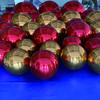 Ballon miroir rouge pour intérieur et extérieur, double couche, brillant, pour fêtes disco et décoration d'événements d'entreprise