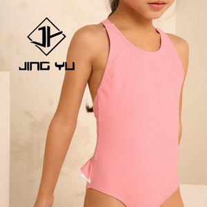 Maillot de bain une pièce pour enfants, couleur vive, luxe, nouveau design 2025, bikini pour filles en nylon recyclé personnalisé - Product Image 3