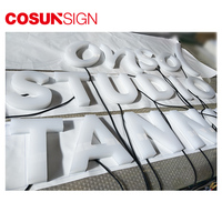 Enseigne LED 3D en acrylique suspendue pour extérieur, salon et entreprise, avec protection IP65, taille personnalisée pour entreprises et hôpitaux