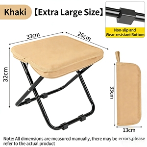 Tabouret de <span class=keywords><strong>camping</strong></span> pliable en tissu Oxford 600D, léger, portable, robuste, pieds en acier au carbone, capacité de 120 kg - Product Image 3