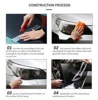 Film protecteur auto-cicatrisant PPF TPH noir foncé pour phares de voiture, anti-UV, décalcomanie protectrice à changement de couleur en rouleau