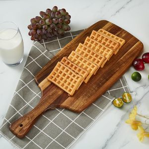 Tabla de Madera de Acacia Rectangular <span class=keywords><strong>para</strong></span> Servir Pan y Frutas con Asa <span class=keywords><strong>para</strong></span> Regalo de Inauguración Tabla de Cortar <span class=keywords><strong>para</strong></span> Charcutería <span class=keywords><strong>para</strong></span> <span class=keywords><strong>Mesa</strong></span> de Comedor - Product Image 4