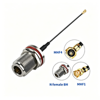 Connecteur femelle N Bulkhead avec joint torique pour câble U.FL UFL MHF1 MHF4 Mini 1.13mm pour module d'antenne de carte réseau sans fil PCIe WiFi