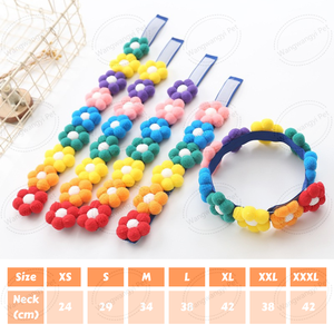 Mehrfarbige Pet Pom Pom Halsbänder Verstellbare Hunde halsband Flower Cat Halskette - Product Image 6