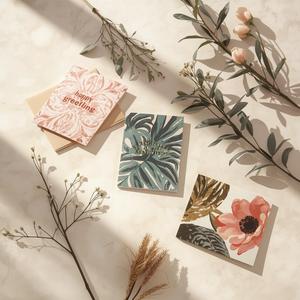 定制哑光艺术纸名片完美装订硬封面，数码印刷设计，用于珠宝问候 - Product Image 5