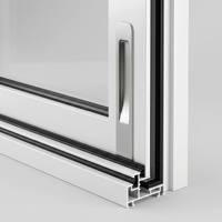 Weißes Aluminium-Profilrahmen-Schiebefenster mit Glattgleitsystem, Maximaler Sichtbereich, Wetterfest, Schlankes Design