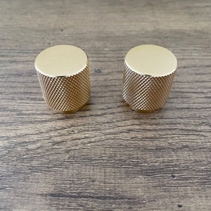 ZJ HANDLE Colors Solid Furniture Black and <strong>Gold</strong> Knurled Pull <strong>Knobs</strong> - 25x28mm Size -- ZJ HANDLE - Product Image 2