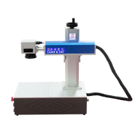 Machine de marquage laser à fibre pour bijoux en cuivre/aluminium/acier inoxydable - Haute précision 0,001 mm, refroidissement par air, CNC avec contrôle EZCAD