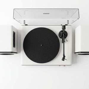 UDREAMER Élégant <span class=keywords><strong>Convertisseur</strong></span> Audio RCA Blanc Rétro Professionnel Personnalisé sans Fil 3 Vitesses en Aluminium Crème pour Lest de Bras de Platine - Product Image 5