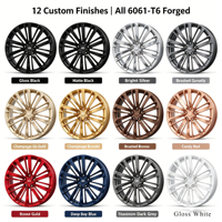 Nouvelles jantes monobloc forgées en alliage d'aluminium de 16 à 24 pouces, noir brillant, multi-branches, 5x112 5x114.3 5x120, ET 25mm, pour Audi