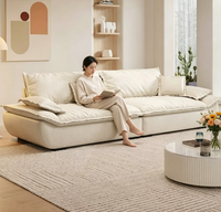 Canapé-lit convertible trois places en tissu, style nordique minimaliste, sans cadre, compressé sous vide, avec coussins décoratifs en mousse compressée