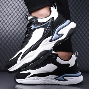 Chaussures de course pour hommes en cuir PU, semelle intermédiaire EVA, semelle extérieure en caoutchouc, doublure en mesh, chaussures de sport confortables pour hommes - Product Image 4