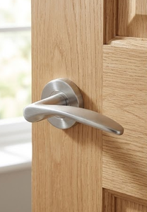 Poignées de porte en acier inoxydable SUS304, antirouille, poignée de porte coupe-feu, barre ronde en métal, design dauphin pour chambre à coucher, salle de bain, quincaillerie de maison - Product Image 4