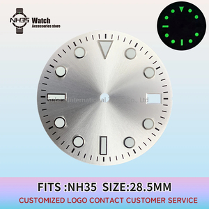 Esfera NH35 para relojes S Mods, movimiento NH35, efecto Sunburst, 28.5MM, esfera estéril, verde, accesorios para reloj <span class=keywords><strong>Submariner</strong></span> - Product Image 3
