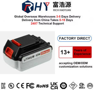 LBXR20 20V <span class=keywords><strong>3</strong></span>.0Ah 3000mAH 4.0Ah 6.0Ah 电动工具锂离子电池替换电池组适用于 LB20 LBX20 LBX4020 无绳设备 - Product Image 1