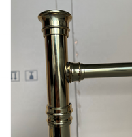 Piédestal traditionnel plaqué or brillant en laiton poli pour lavabo en céramique lavabo salle de bain armoire système de jambe