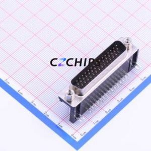 DS1038-44MBNSIA74-0CC D-Sub/VGA Connector Bent Lead Through Hole Connector High Density D-Sub Male 44P Right Angle Insert - Product Image 2