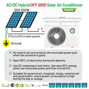 Climatiseur Solaire Esun 12000 BTU, <span class=keywords><strong>Climatisation</strong></span> Solaire Hybride AC/DC Hors Réseau 18000 BTU pour la Maison - Product Image 2