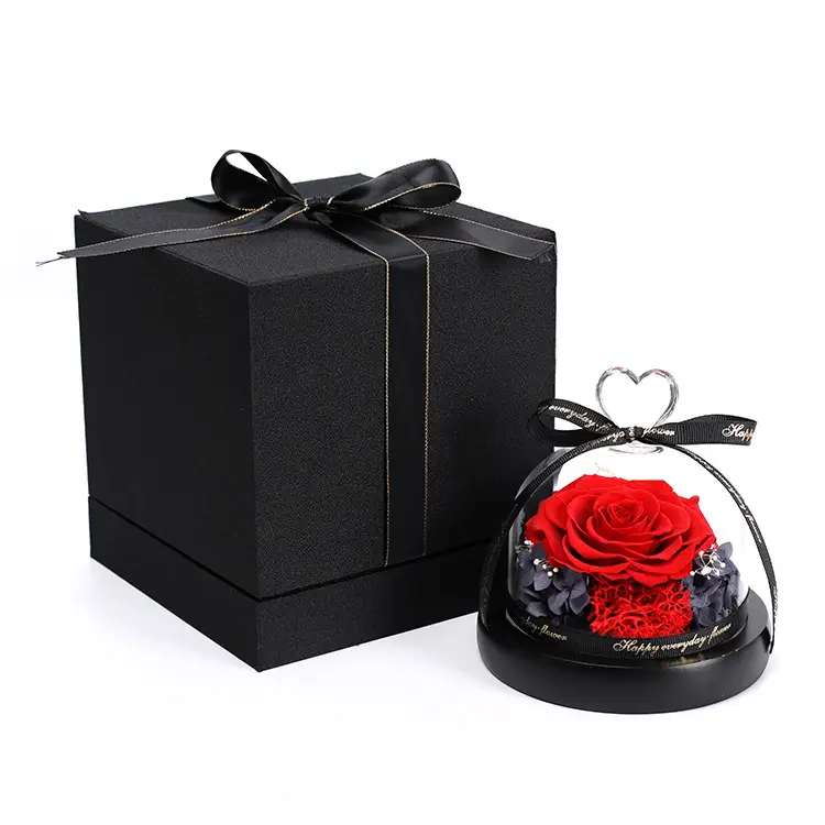 mothers day 2022 san valentines day gift eternal rose flower preserved roses in glass dome valentine decoration