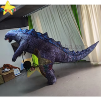 Funtoys Costume de mascotte de dragon de dinosaure gonflable Monster Fursuit Macotte Noël Halloween pour adulte