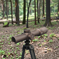 Lunette de chasse tactique haute définition T-eagle EOX1.2-6X24IR avec optique SFP rouge vert croix 30 mm en aluminium compacte marron