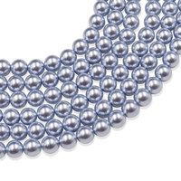 Gris bleu couleur 8mm plein trou Hotselling perle de verre perle en vrac Imitation couleur perles pour la fabrication de bijoux bricolage
