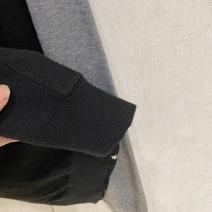 Veste zippée en tricot pour homme, style designer de luxe, col haut, couleur contrastée, pull décontracté, automne-hiver - Product Image 4