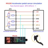 Update MN300 Auto Sensor Simulator Mechanical Tester 12V OLIVER Fit Car Rail Oxygen Oil Pressure Flow Signal Generator Black 1W