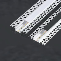 Profilé LED encastré de haute qualité en alliage d'aluminium, boîtier d'extrusion, canal, diffuseur, bande lumineuse, anodisation
