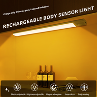 Lampe de nuit à détecteur de mouvement magnétique rechargeable par USB, design moderne, utilisation en vitrine, éclairage de placard, éclairage LED sous armoire