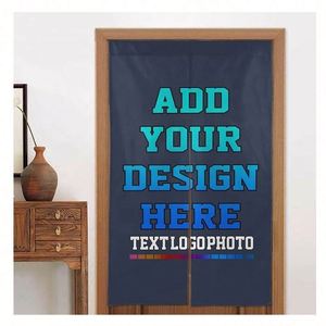 Cortina de Entrada Japonesa Noren a Todo Color, Impresión de Alta Calidad en Tela de Lino, Logotipo y Texto Personalizados, Cortina de Puerta Personalizada - Product Image 1