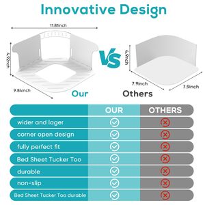 Bed Sheet Straps Holder with BedSheet Tucker Tool Upgraded Widen Sheet Corner Holders <b>Keep</b> Sheets Firm & Tight Fit All Mattress - Product Image 5