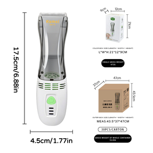 Tondeuse à cheveux électrique silencieuse pour bébé Kemei KM-79, 6800 tr/min, 3 vitesses, 2 modes, aspiration des cheveux, 1000 mAh, lames en céramique, tondeuse à cheveux pour enfants - Product Image 2