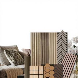 Panneau acoustique en bois de chêne incurvé léger 2400x600mm, solution de conception de modèle 3D écologique - Product Image 1