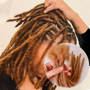 Extensions de cheveux tressées à prix abordable, 8 pouces, couleur ombrée T 1b 30, 100% cheveux humains vierges, douces <span class=keywords><strong>dreadlocks</strong></span> pour noirs - Product Image 1