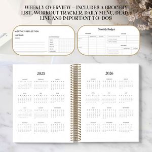 Itinerary Book Custom 2025 New Daily Monthly Weekly Spiral Bound Leather Hardcover Calendar Planner Notebook 7x9 Inch 80 Sheets - Product Image 4