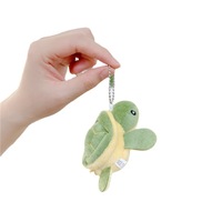 Peluche tortue marine de 9 cm, adorable animal en peluche de dessin animé, porte-clés en tissu doux, logo personnalisé, pendentif de sac, accessoires décoratifs pour enfants