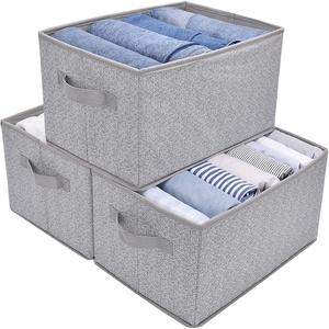 Fabric Closet Organizer Shelf <strong>Cube</strong> Storage Box with Handles Collapsible Home Office Storage <strong>Baskets</strong> for Clothes - Product Image 1