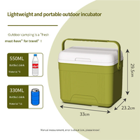 Mini-réfrigérateur portable isotherme 10L pour voiture, glacière robuste en PU pour camping extérieur, canettes, aliments et boissons