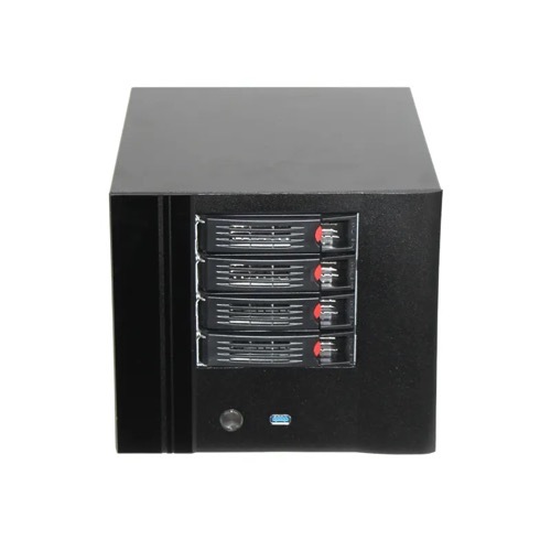 SATA Backplane Mini NAS Server Data Storage Tower 4-Bay Industrial Chassis ATX Fan Plastic Industrial-Grade Stock!