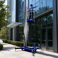 Piattaforma di Accesso Mobile Portatile in Alluminio a Singolo Albero con Piano Antiscivolo per Progetti di Installazione Ventilatori a Soffitto in Fabbrica