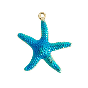 Copper Plated Ocean Themed Starfish Shell Pendants Bezel Setting Unisex Jewelry Charms For Necklace Gift Making - Product Image 5