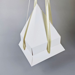 Sunshine Pyramid <b>Box</b> Cake Dessert Food Grazing Platter Pyramid <b>Box</b> Sharing Cardboard Pyramid Shaped Canele Food <b>Box</b> - Product Image 1